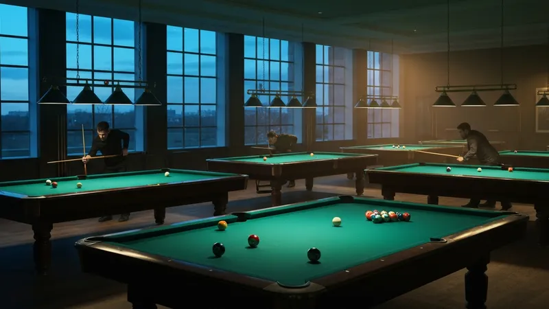 Table de billard française avec billes de carambole